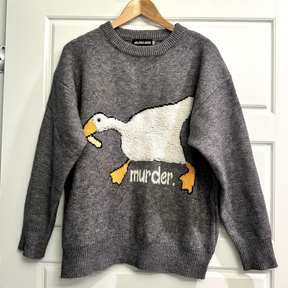 Aelfric Eden Murder Goose Knit Sweater Sz M